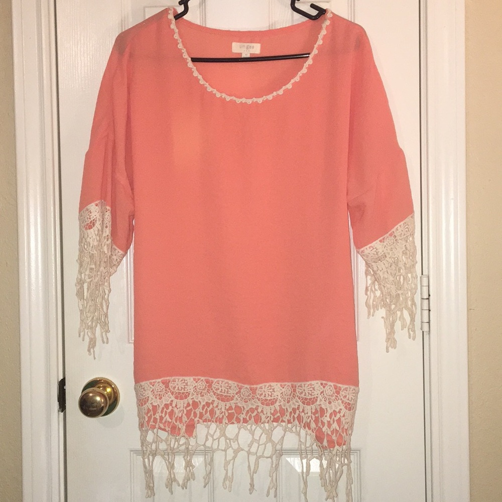 Lace and fringe shirt!!